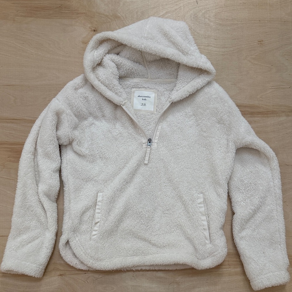 Abercrombie Kids Cream Fleece Hoodie